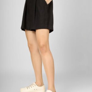 Black Women High-Rise Shorts