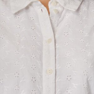 White Women Classic Semi Sheer Casual Shirt