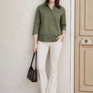 Green Women Standard Casual Shirt