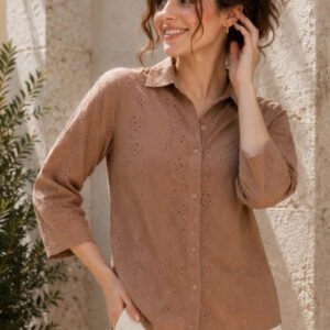 Brown Women Classic Casual Shirt