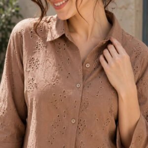 Brown Women Classic Casual Shirt